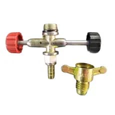 Registro De Gas Tecnico Botijao P2 Bm 1/4 + Adaptador P13