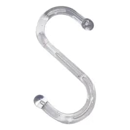 12 Cabide Gancho Acrílico Em S Transparente Resistente