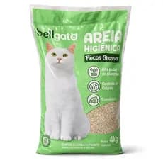 Areia Higiênica 4kg Grossa Gato Aditivo Antiodor Argila Esmectita Xixi Petshop Sanitaria