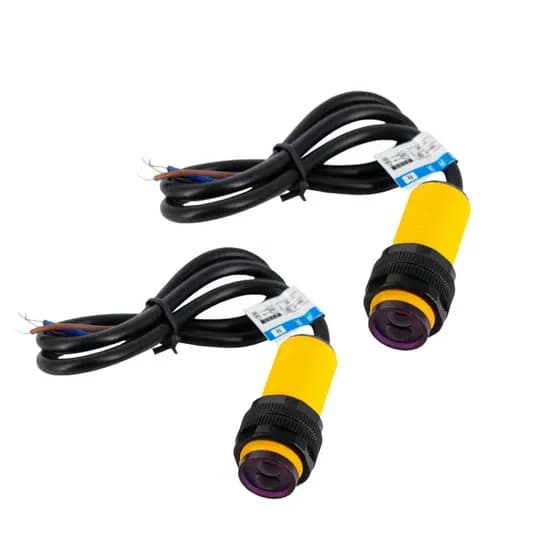 Kit 2 Sensor Fotoelétrico Difuso Energético Pnp 3 Fios Fotoelétrico Dc 6-36v Detecção de Metais