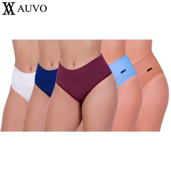 Kit Revenda 10 Lindas Calcinhas Fitness Cós Alto Duplo Conforto Modeladora