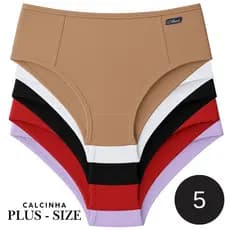 Kit Calcinhas Power Calçola  Plus Size Fitness Máximo Conforto Pala Dupla