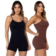Kit 2 Macaquinhos Poliamida Tecido Blackout Sem transparência Cores Verão Inverno