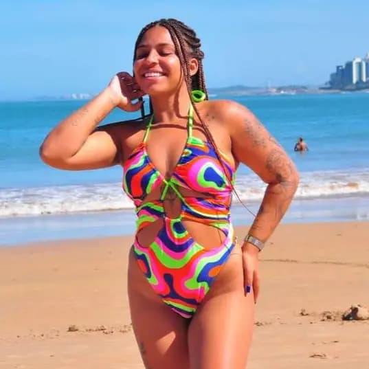 Body Maio Feminino Transpassado Maiô Forrado feminino com viés bori preto