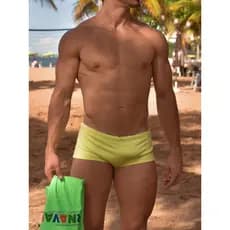 Sunga Tradicional Masculina – Sungão Amarelo Neon, Vermelha, Azul Royal e Branca Moda Praia