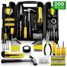 Kit Jogo De Ferramentas 200 Peças Completo Com Maleta