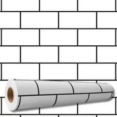 Papel De Parede Adesivo Vinílico Rolo 3 Metros Lavável Azulejo Branco Efeito 3D