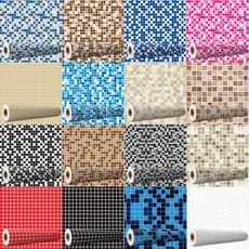 Papel de Parede Adesivo Lavável 3m - Pastilhas em Diversas Cores para Cozinhas, Banheiros Decoração