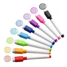 15 Canetas Para Quadro Branco Com Apagador e Imã