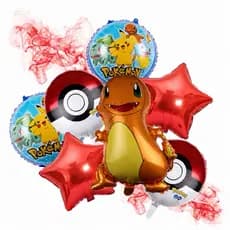 Balões Personagem Festa Infantil 5pçs 7pçs Pokémon Baby Shark Unicórnio Sereia