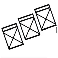 Trio de suportes para prateleiras X estilo industrial 37x30cm