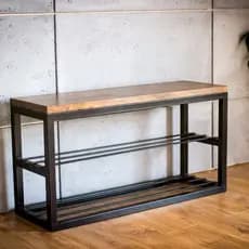 Banco Sapateira 90cm Estilo Industrial Reforçado