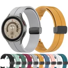 Pulseira de Silicone Magnética para Samsung Galaxy Watch 7 6 5 4 3 Active 2 FE 40mm 42mm 44mm 46mm