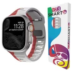 Pulseira Mariner Esportiva de Silicone marca 123smart Compatível com IWatch Se 42/44/45/Ultra 49mm