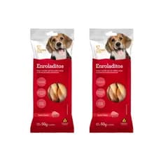 Kit Enroladitos Carne Papaya Pets Petisco Cães 50g