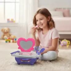 Brinquedo Penteadeira Infantil Menina Cantinho da Beleza c/ 3 Acessórios