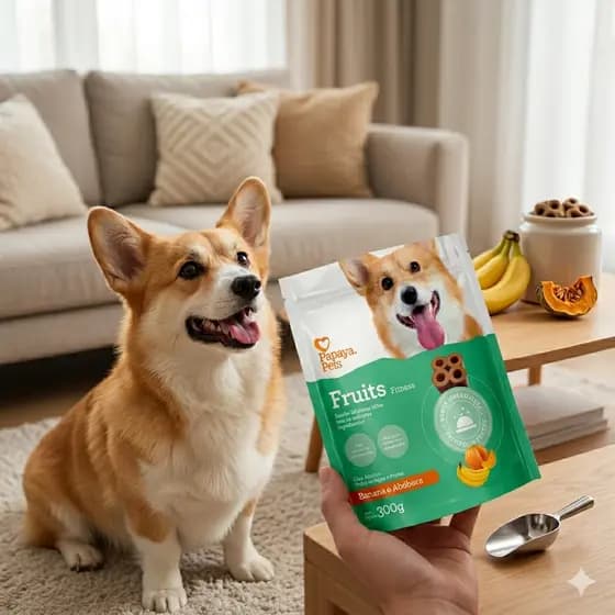 Petisco Natural Fitness Cães Banana Abóbora Mamão 300g Pets