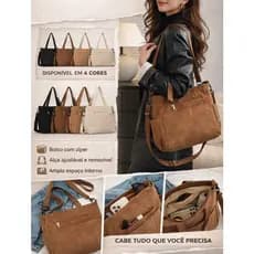 Bolsa Feminina Transversal de Veludo Cotele Tira Colo Grande
