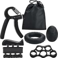 Kit 5 Peças Hand Grip Treino de Mãos Aperto Dedos Punho Fisioterapia Reabilitação Fortalecimento