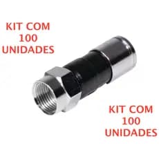 Conector RG59 pacote com 100 peças