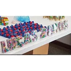 LETRA CAIXINHA PARA LEMBRANCINHA DE FESTA - DECORAÇÃO MESA - CAIXINHA ACRÍLICO - LETRAS NÚMEROS CAIXINHAS