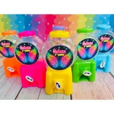 MINI BALEIRO CANDY MACHINE PERSONALIZADOS PARA LEMBRANCINHA DE FESTA 10 CM / BRINDE PERSONALIZADO