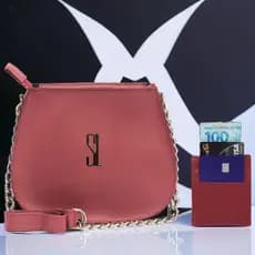 Kit Bolsa Feminina Transversal Pequena + Porta Cartão Pequeno Slim