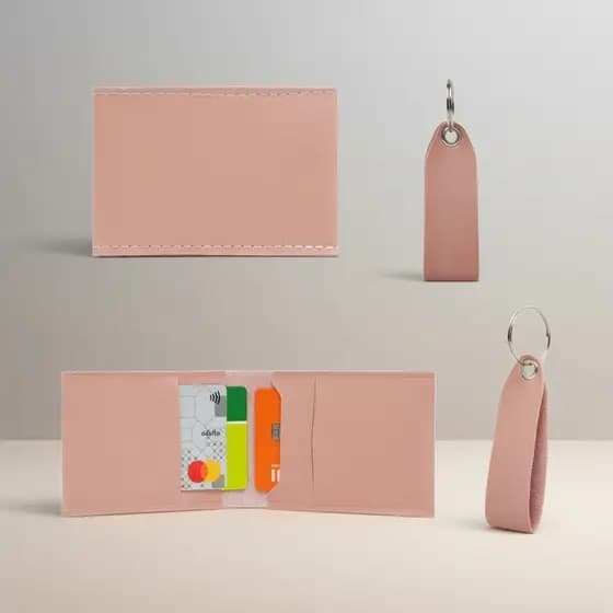 Kits Até 10 Porta Cartão Feminino Masculino + 10  Chaveiro Basico Slim Mimo