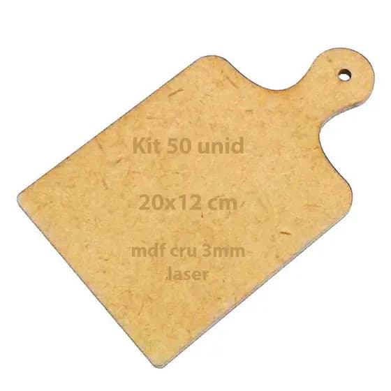 Kit 50 plaquinha mini tabua 20x12cm mdf cru base artesanato porta doce frios chaves biscuit