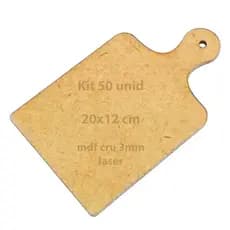 Kit 50 plaquinha mini tabua 20x12cm mdf cru base artesanato porta doce frios chaves biscuit