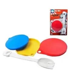 Kit 3 Tampas Para Ração Com Colher Para Pets