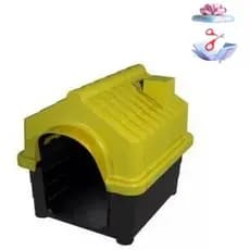 Casinha Casa Para Cachorro Home Class 1 Amarelo + Presente