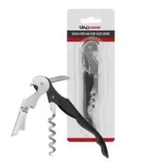 Saca rolha de metal preta 12cm UniHome