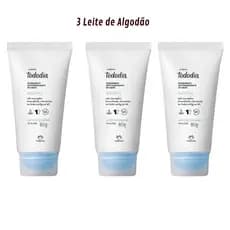 Kit 3 Desodorantes em Creme Natura Leite de Algodão e Outros