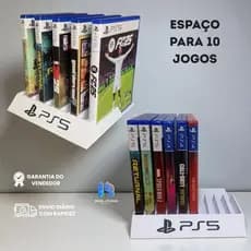 Suporte Porta jogos Playstation |PSP PS2 PS3 PS4 PS5 | Até 10 JOGOS