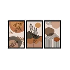 Quadro Decorativo Grande Minimalista Orgânico Floral Moderno Formas Escritório Sala Quarto Premium