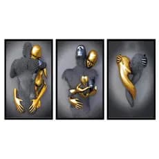 Quadro Decorativo Romântico Figuras Metal Casal