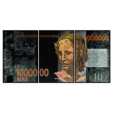 Quadro Decorativo 50x30 De Parede Nota 1 Milhão De Reais Escritorio Sala Quarto Hall Premium