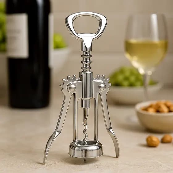 Saca Rolha Vinho Aço Inox Abridor De Garrafas