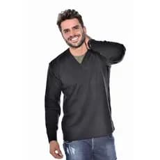Blusa frio masculina gola V trico social trabalho