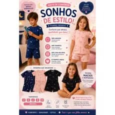 Pijama Infantil Suede | Toque Macio, Secagem Rápida | Conjunto Curto 2 a 12