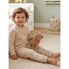 Pijama soft inverno menino menina bebe criança infantil manga longa e calça estampado quente para frio