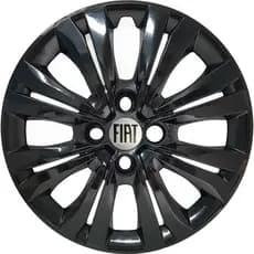 Calota Preta Brilhante Aro 14 Fiat Mobi 2017 a 2024 G245pbj