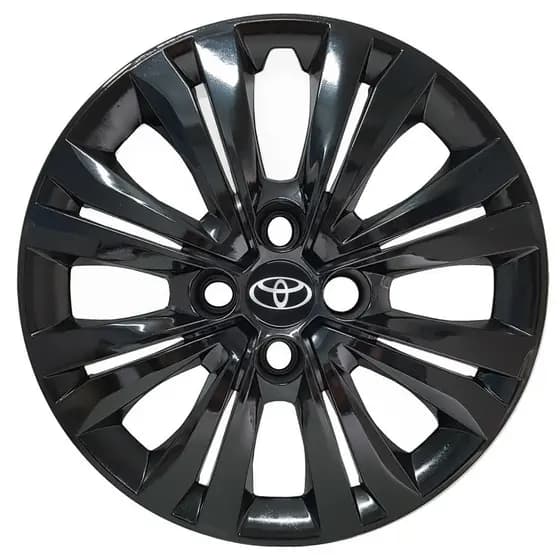 Jogo 4 Peças Calota Preto Black Piano Aro 15 Yaris G246pbj