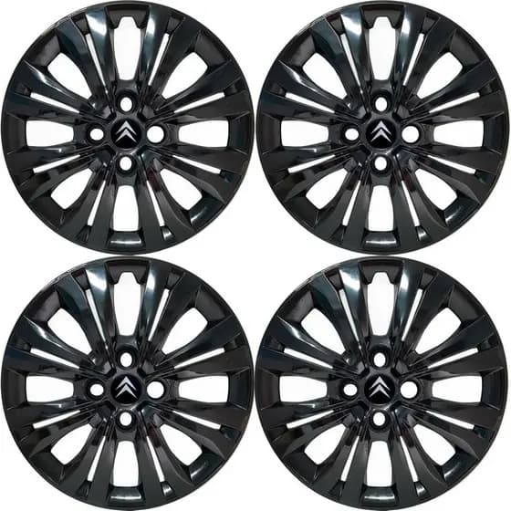 Calota Aro 15 Preta Black Piano Citroen C3 2023 2024 2025 G246pbj