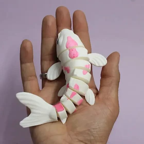 Criaturas Articuladas, Brinquedos Articulados, Animais Articulados - Peixe Koi