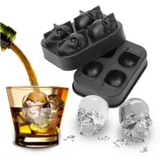 Forma De Gelo De Silicone Caveira 3D Festa Bebidas