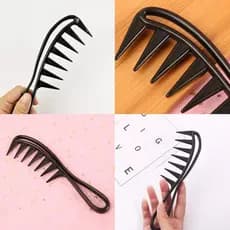 Pente masculino  para palheta de cabelo oleoso, tingimento de salão, penteado,  dentes largos.