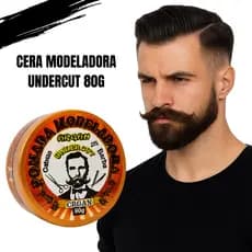 Cera Modeladora Masculina Undercut Efeito Argan Fixação Forte Barba e Cabelo 80g