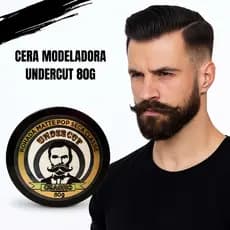 Cera Modeladora Masculina Undercut Efeito Matte Seco Fixação Forte Barba e Cabelo 80g